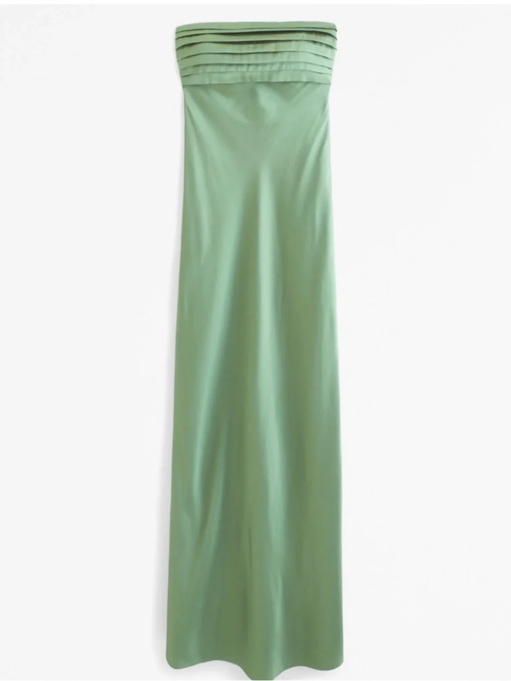 Abercrombie & Fitch Strapless Maxi Dress in Olive Green